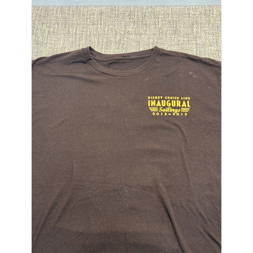 Disney Cruise Line T-Shirt Men's Brown Inaugural Sailing Crew Neck Short Sleeve - Picture 12 of 15